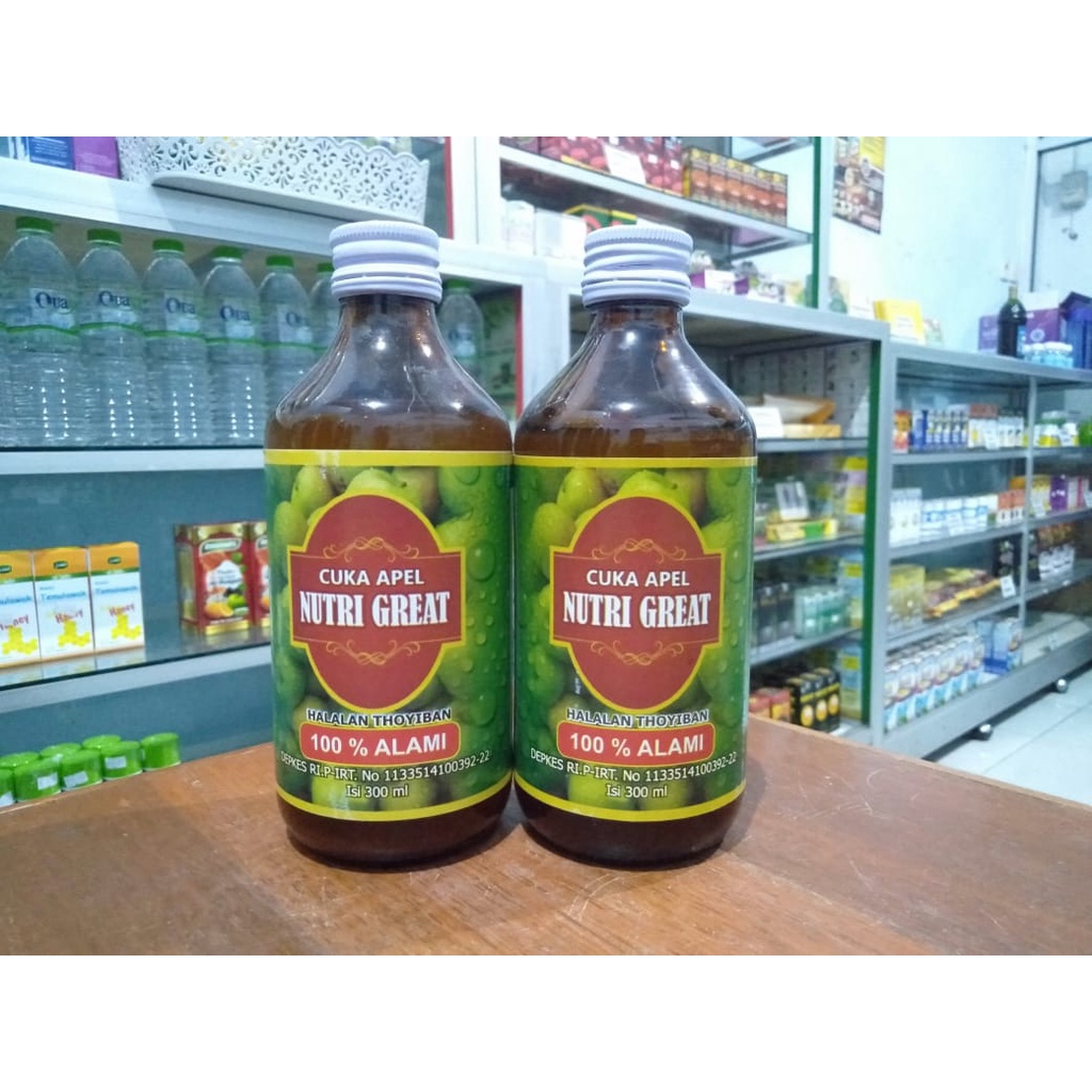 Cuka Apel Nutri Great 100% Supleman Makanan Alami Herbal Kolestrol Jantung Tekanan Darah Tinggi