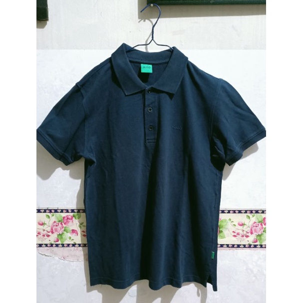 KAOS KERAH POLO PRIA HUGO SPORT NAVY LENGAN  PENDEK KEREN MURAH