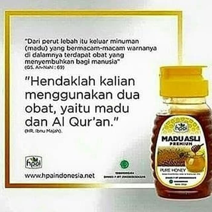 

MADU ASLI PREMIUM 250GR ORIGINAL/MADU ASLI HNI HPAI/MADU PREMIUM HERBAL HNI HPAI