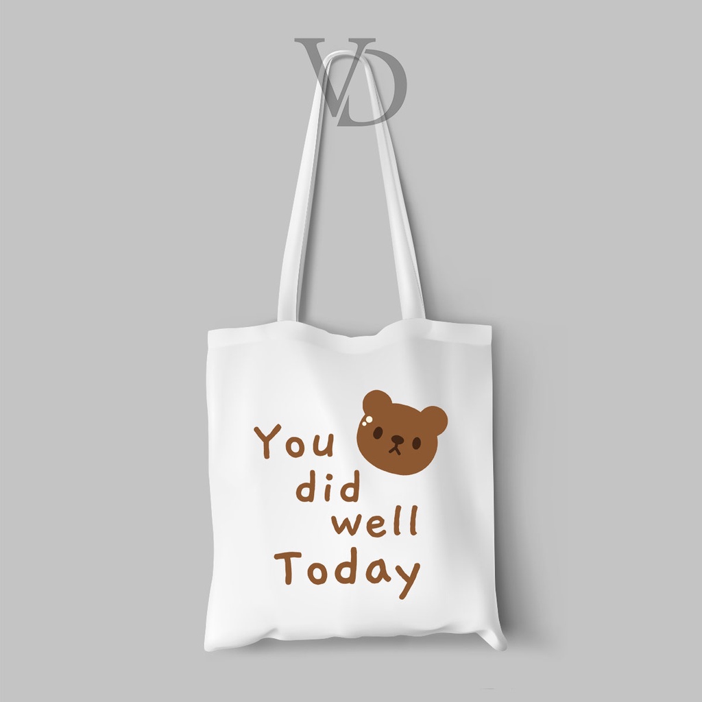 tote bag kanvas quotes of the day/ totebag motivasi indonesia