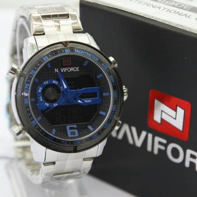 Jam Tangan Pria Naviforce Original Dual Time Seri NF9119 Garansi 1 Tahun