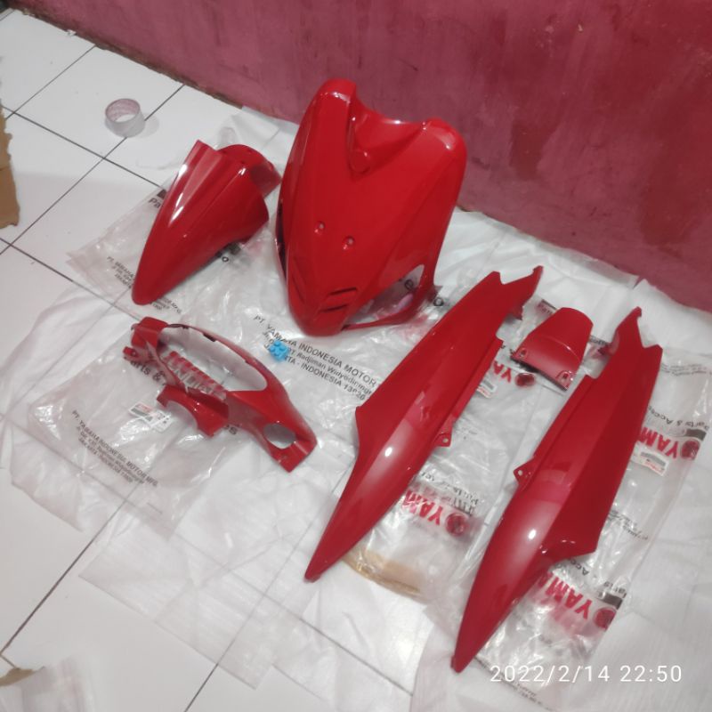 FULLSET COVER BODY ALUS MIO SPORTY MERAH CABE ORIGINAL ORI YAMAHA SPAKBOR TAMENG BATOK