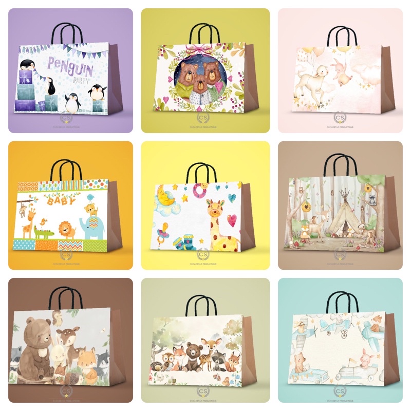 

Paperbag Animal Jumbo Custom Tas kado Tas kertas Goodie bag Shopping bag Hampers Ultah Souvenir ultah