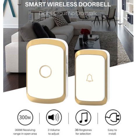 Bell Pintu A2-1Bel Rumah Tanpa Kabel / Wireless Waterproof Door