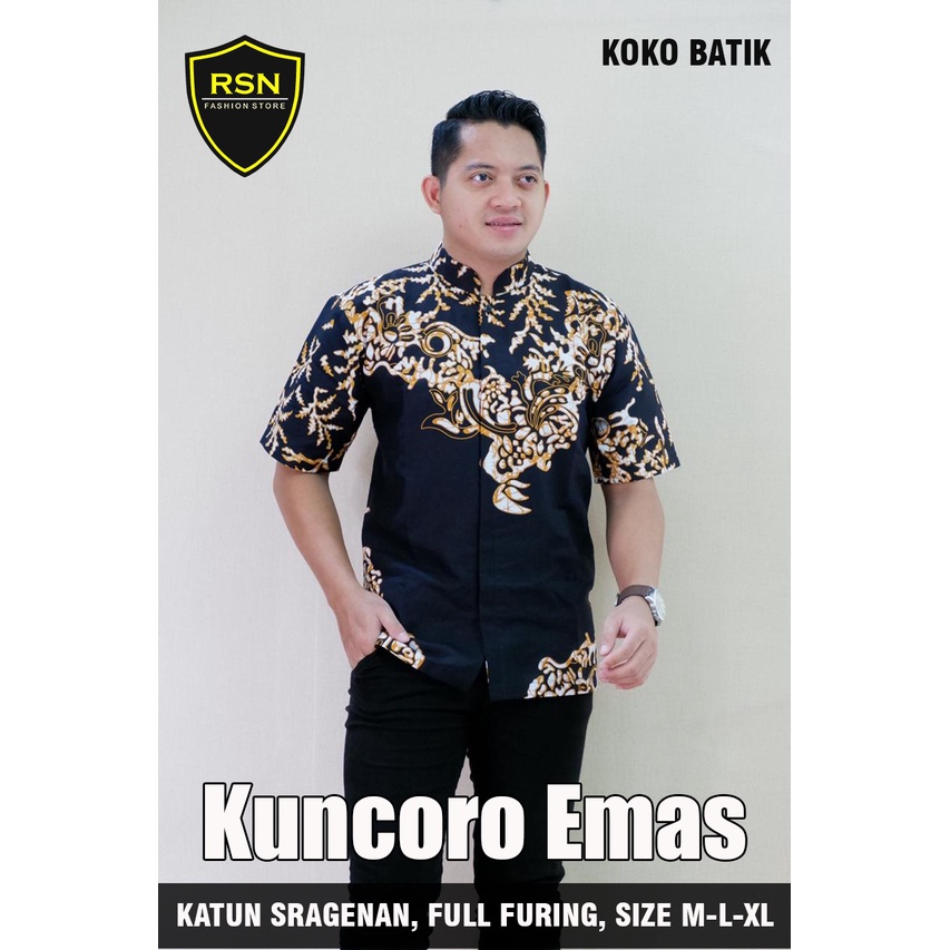 Baju Koko Batik Model Terbaru Koko Batik Lengan Pendek Terlaris Koko Batik Pria Dewasa Termurah Kunc