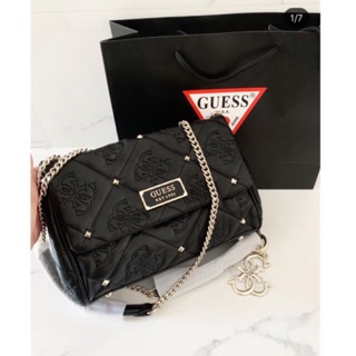 gray guess purse