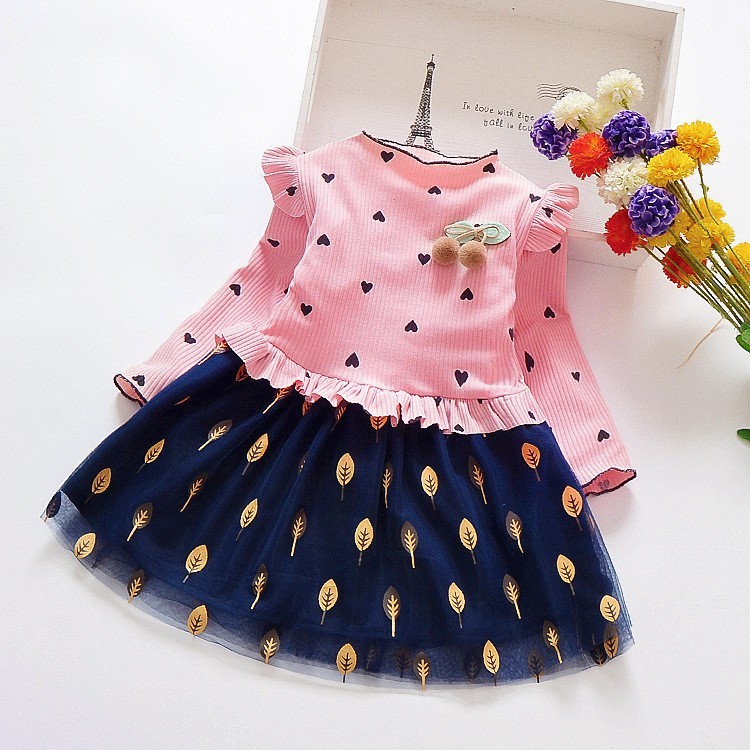 LittleAaron DRESS IMPORT LOVE BOLTZ PJG EBV Baju Dress Anak Perempuan Import