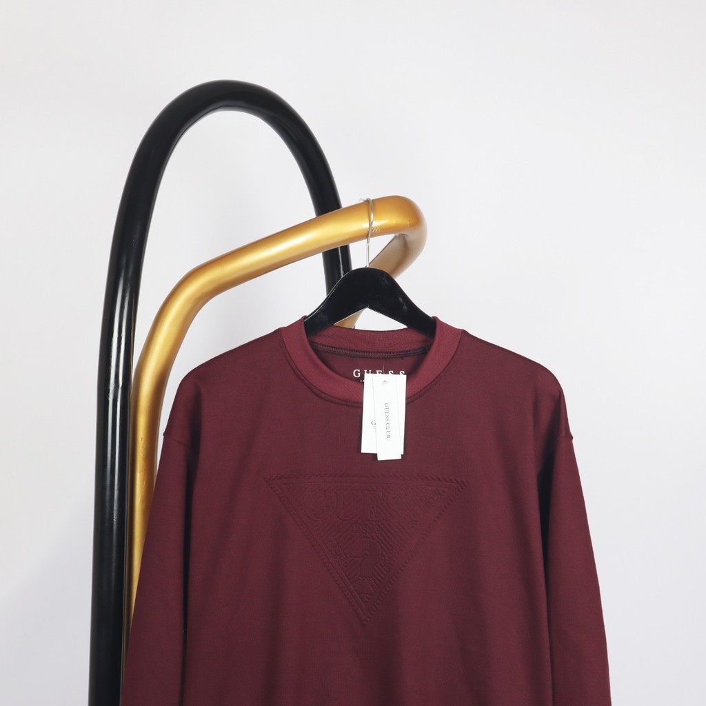 JAKET SWEATER CREWNECK GUES EMBOS POLOS UNISEX PREMIUM QUALITY