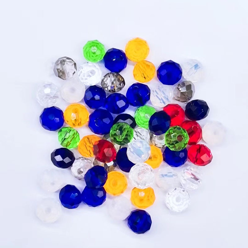 90pcs Manik-Manik Kaca Kristal Ukuran 4x6mm Untuk Membuat Perhiasan