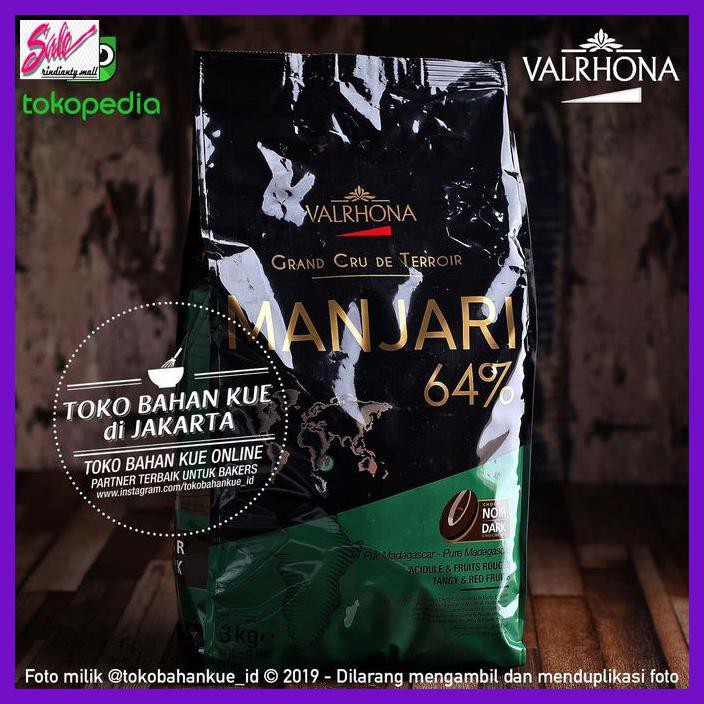 

SAKMACOKLAT- VALRHONA MANJARI 64% DARK CHOCOLATE COUVERTURE 250GR COKELAT COCOA -MAKANAN-MINUMAN.