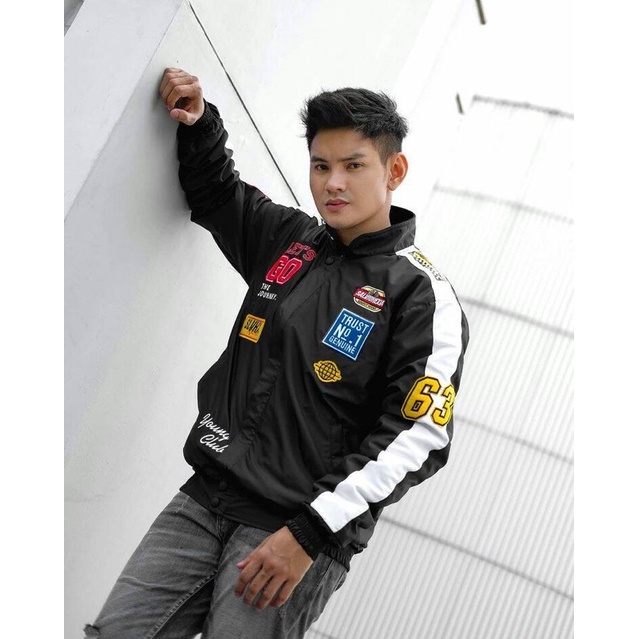 Jaket Nascar Slvhx Racing Team Jaket Salvio Hexia Jaket Parasut Salviohexia Jaket Pria Maroon Polet