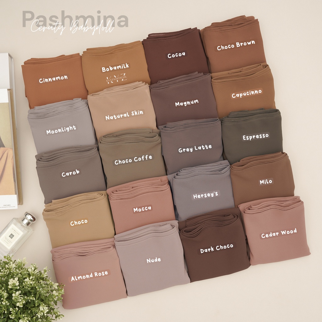 Pashmina Ceruty Babydoll Import (Jahit Tepi) Part 1-3