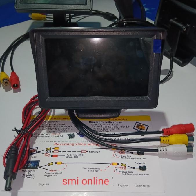 LCD monitor mini 4.3 inch TFT untuk mobil dan rumah DVD,PS,GPS,CCTV,Re