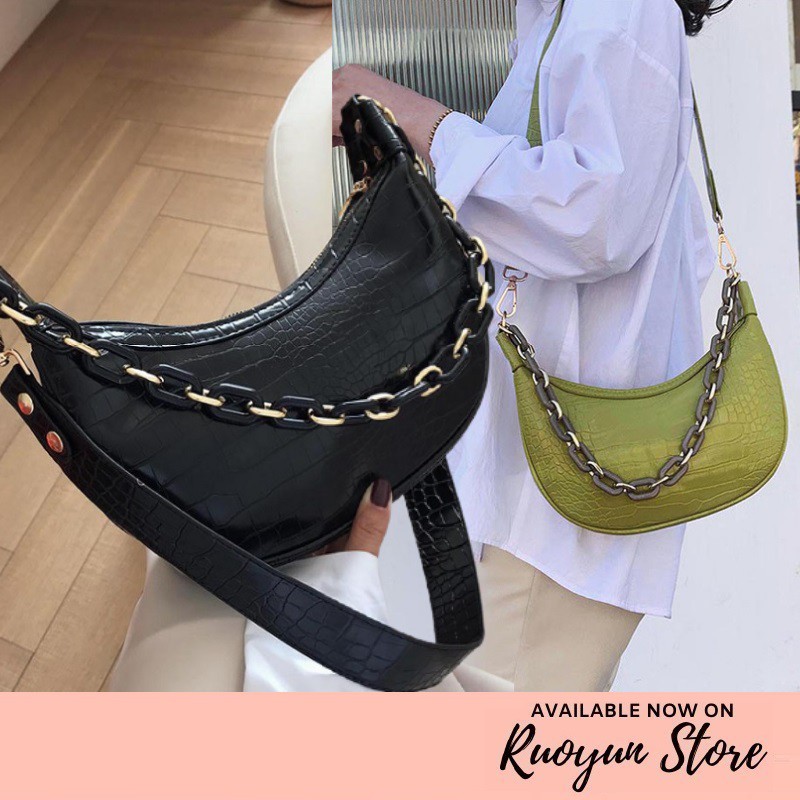 RYX - Croco CNK Tas Bahu Korea Fashion Casual - Ori Import