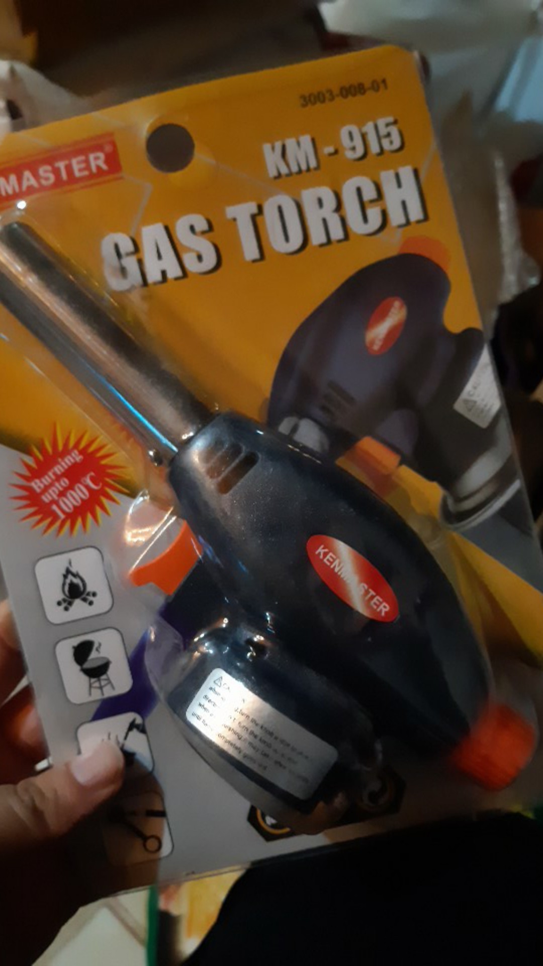 Gas Blow Torch Pematik Korek Api Las Auto Ignition Kepala Gas Portable Portabel Kenmaster Km 915