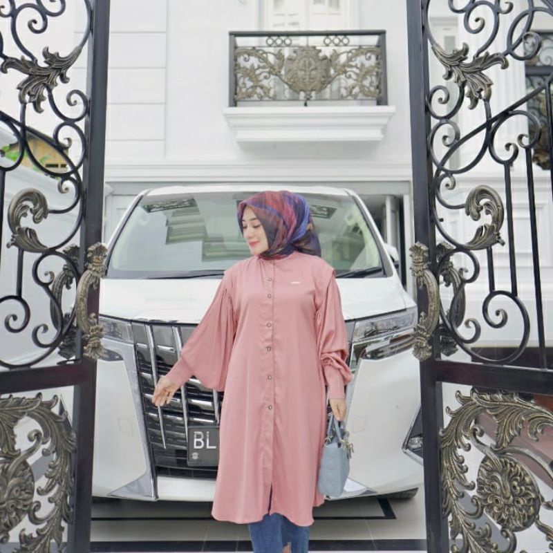 Tunik Polos Pink By Shellasaukia