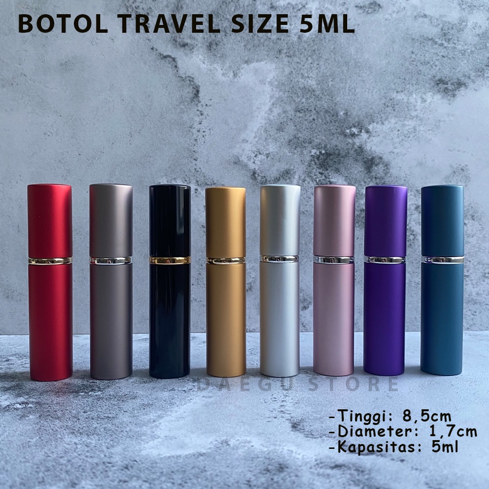 Botol Parfum Travel Spray  5ml - Refillable Isi Ulang Decant