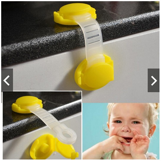 Pengaman Laci Lemari Pintu Perabotan Furniture Rumah Dari Anak Kecil Baby Safety Lock  - Pengaman Laci Elastis - Pengunci Laci Meja Kulkas - Safety Lock Baby Safety Warna - Baby Safety Lock