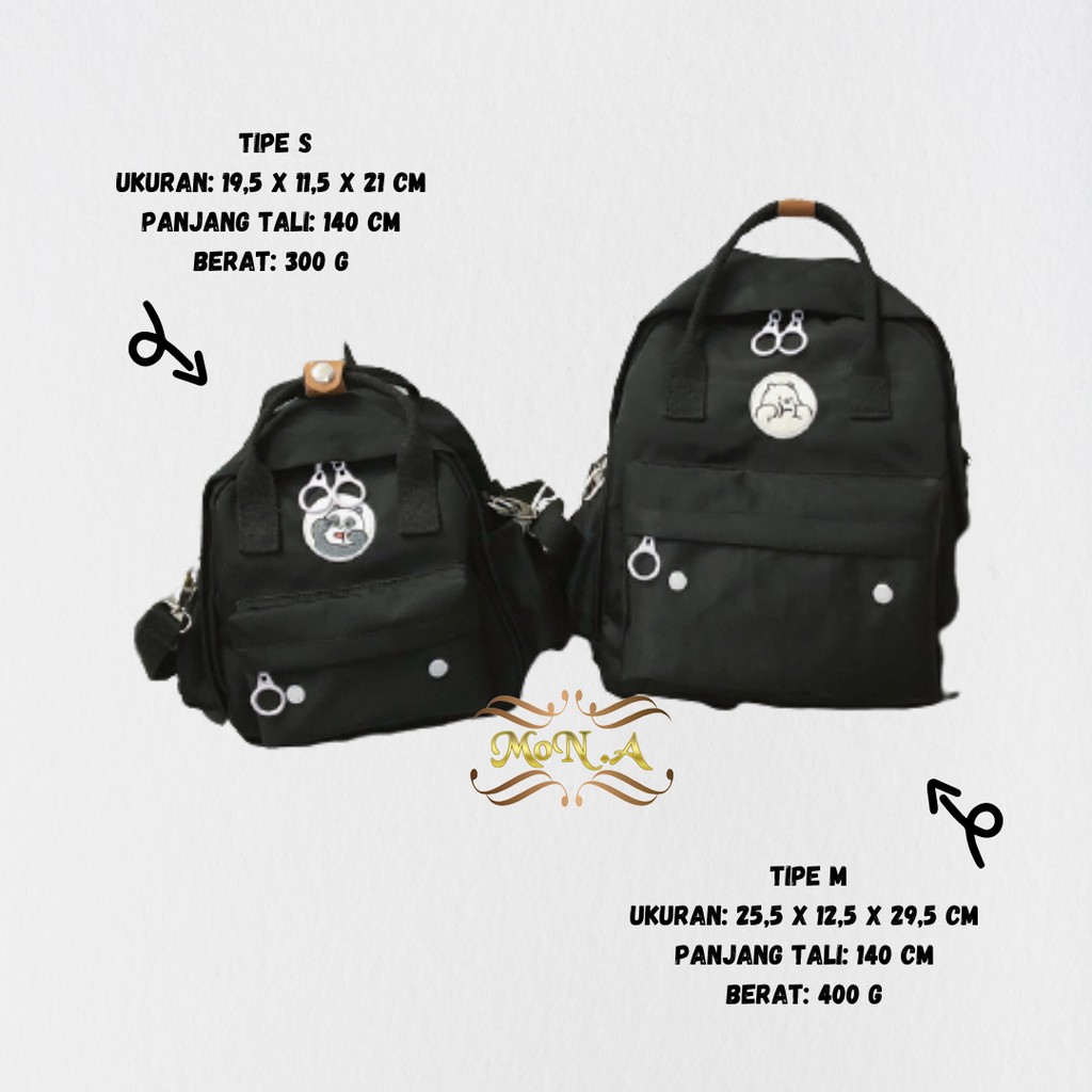 [Mon.A] Tas Wanita Import Sekolah/Kuliah Hangout Outdoor Backpack Trendy Korea - RANSEL JENNIE -M0136