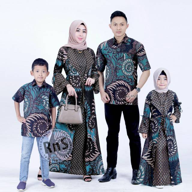 COUPLE JESSY PUSER HIJAU TERBARU • KERAH JAS BERBUSA • Couple Keluarga • Couple Batik Sarimbit Batik