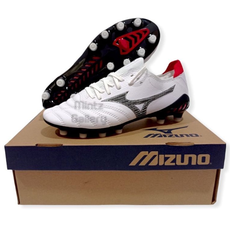 sepatu bola Mizuno Morelia Neo 3 Beta White Black Red FG