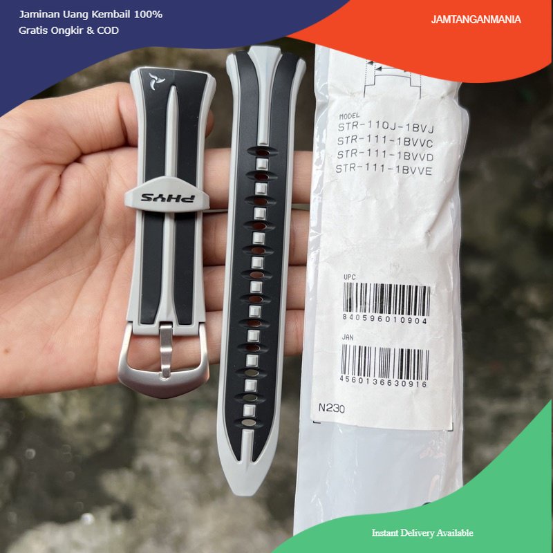 Strap tali jam tangan casio original STR-110J 1B STR-111 1B band STR 110J STR 111
