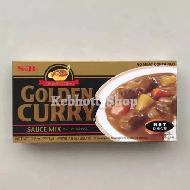 

S&B Golden Curry Sauce Mix Hot 220 gr | S & B Bumbu Saus Kari rasa Pedas