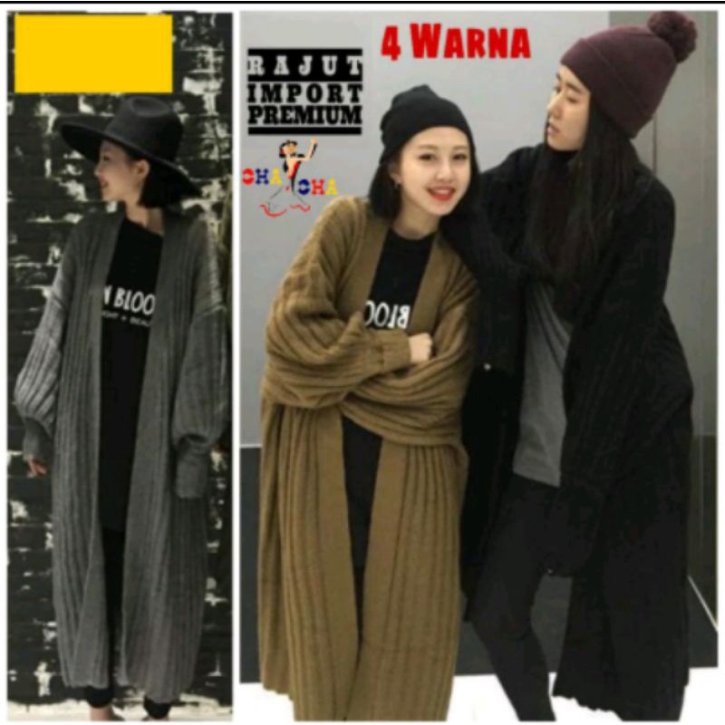 LONG CARDI RAJUT/LONG CARDI WANITA/LONG CARDI