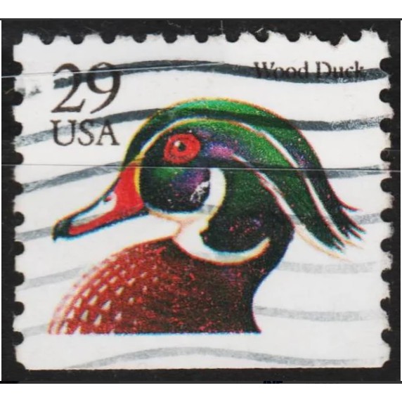 

Perangko Filateli 12119 USA VFU 1v 12.04.1991 Wood Duck Booklet Issue #2258