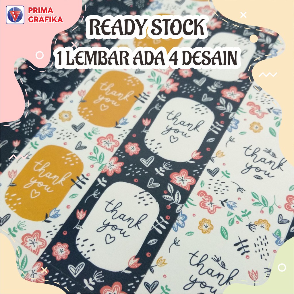 

READY STOCK Stiker Label Thank You Isi 92 pcs untuk Kertas Roti - Prima Grafika