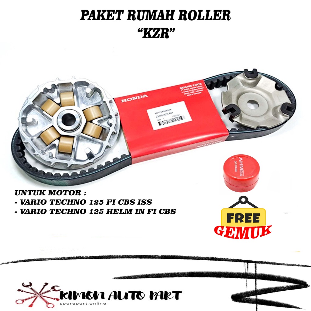 PAKET VANBELT + RUMAH ROLLER VARIO 125 TECHNO OLD / RUMAH ROLLER ASSY & VANBELT VARIO 125 TECHNO OLD