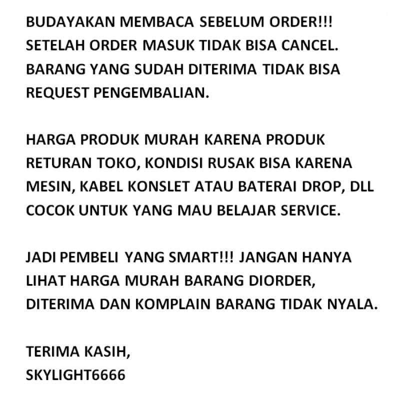 PowerBank  Returan / Rusak