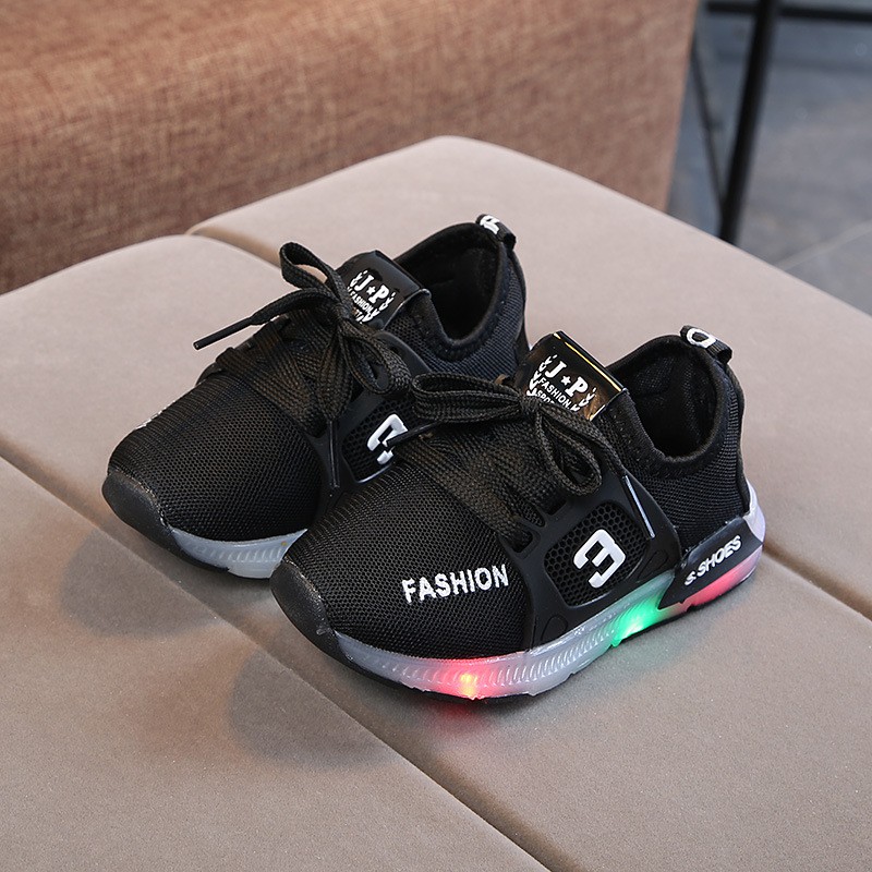 sepatu anak laki laki perempuan LED ringan IMP FUX