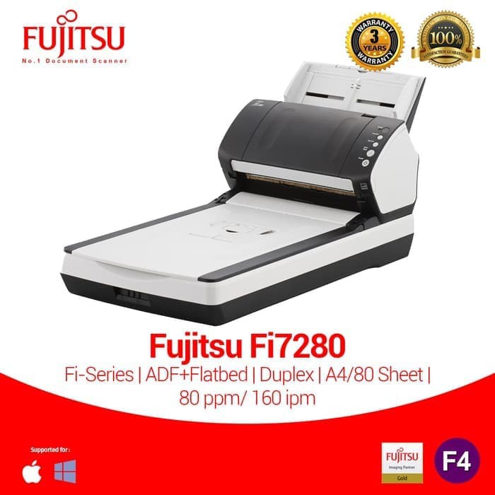 Scanner Fujitsu Fi-7280 Garansi Resmi Fi7280 - 80ppm