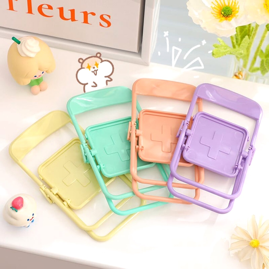 Stand Holder Folding Chair / Dudukan Handphone Lucu Model Kursi Lipat - sweetacase.id - Docking Phone Lucu - Dekorasi Lucu