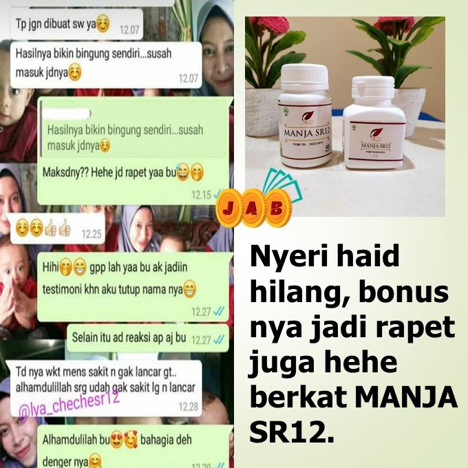 MANJAKANI SR12 HERBAL PELANCAR HAID AMPUH OBAT KEPUTIHAN / KISTA / PROMIL BPOM