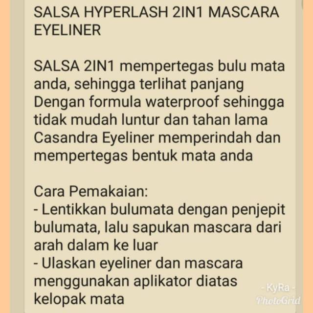 SALSA WATERPROOF MASCARA 2IN1 | MASKARA SALSA 2in1