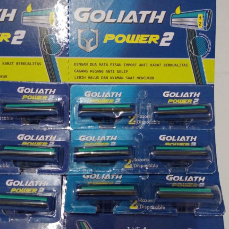 (12pcs) Garuk Cukur Goliath bermata 2 stainless stell pisau alat cukur jenggot kumis