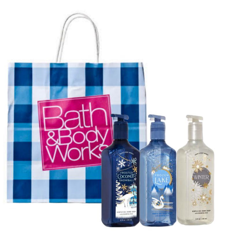 BBW WINTER FROSTED COCONUT SNOWBALL FROZEN LAKE GENTLE FOAMING GIFT SET PAKET BATH &amp; BODY WORKS