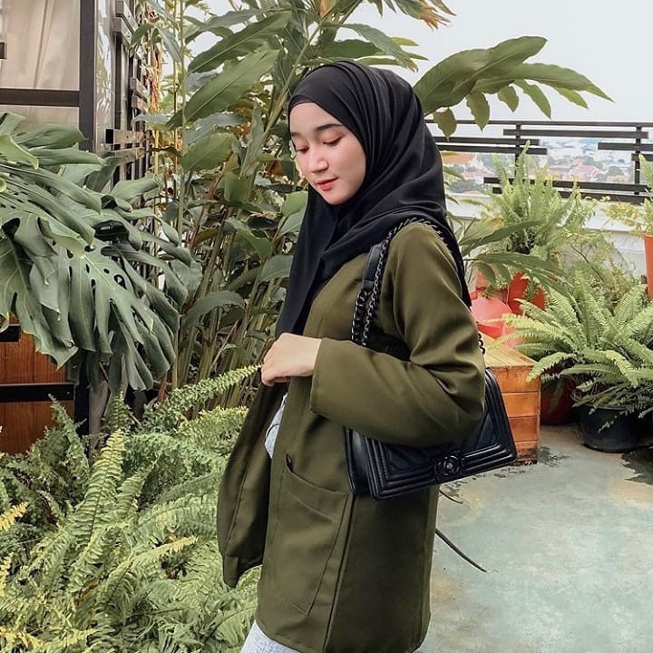 FMOS Renata Cardy Long Outer All Size Fashion Muslim 2021-Olive