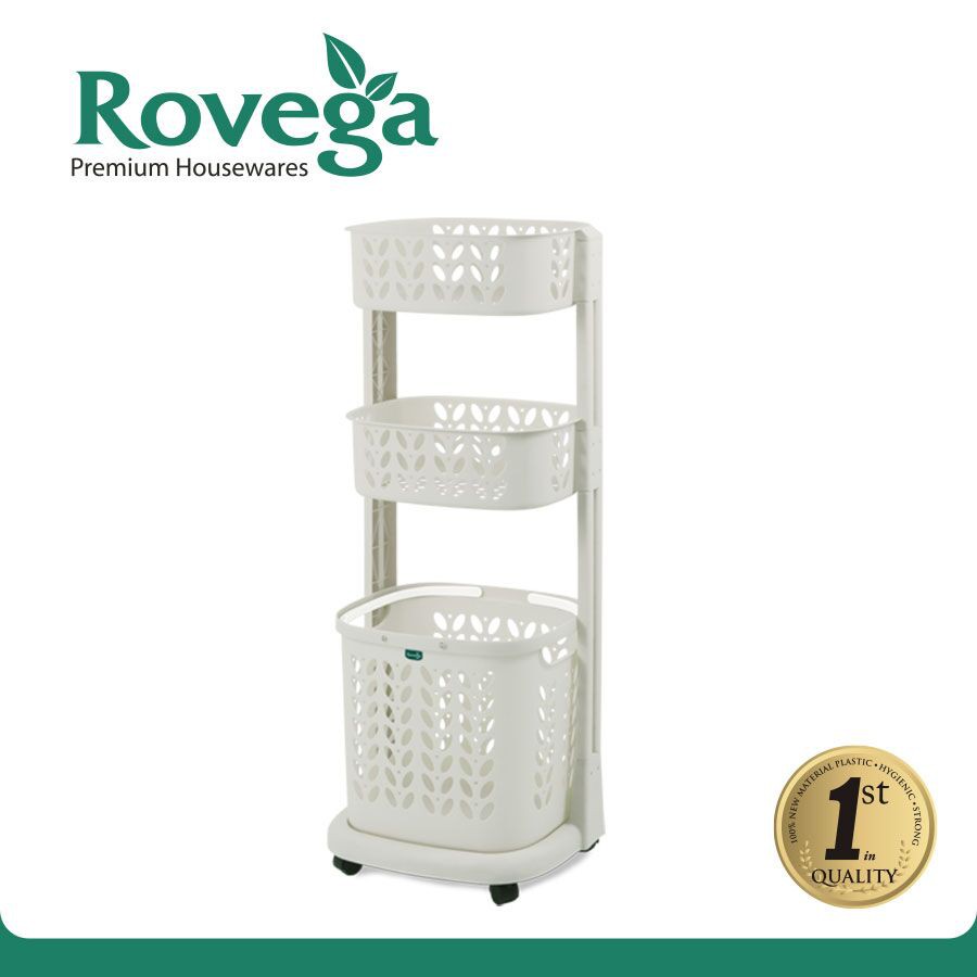 Rovega Laundry Basket Premium Keranjang  Pakaian 3 Susun  