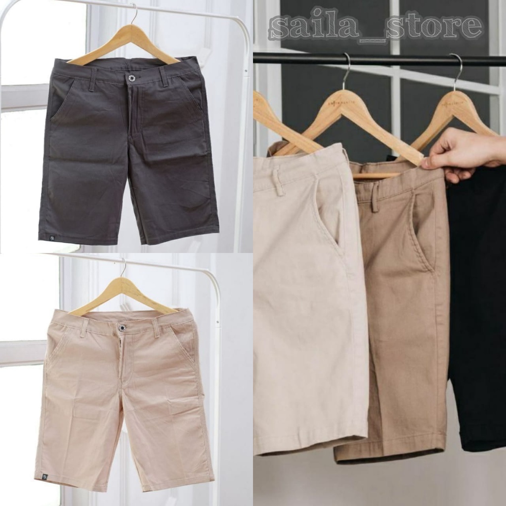 Celana Pendek Pria Chino Distro Dewasa Chinos Santai Original Premium