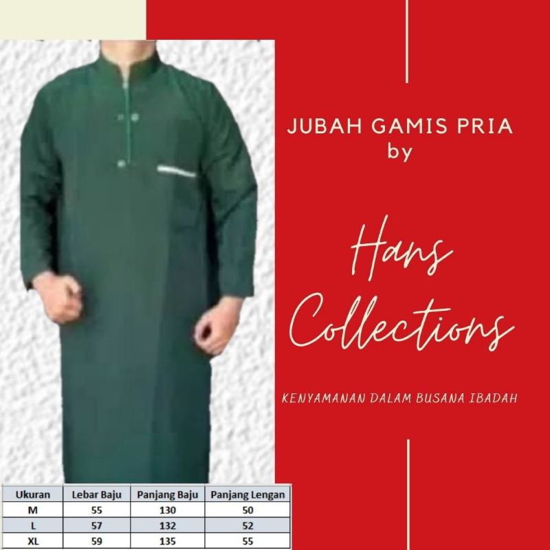 Jubah Gamis Pria Hijau || Jubah Muslim Pria Hijau