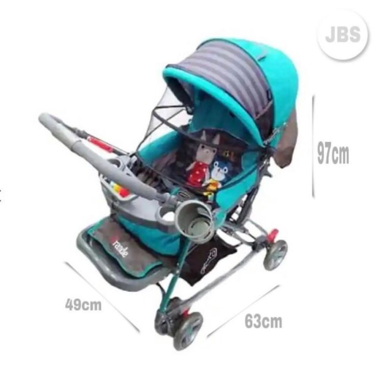 Stroller bayi murah pliko grande 268 R dorongan bayi bisa ayun dorong handle depan dan belakang