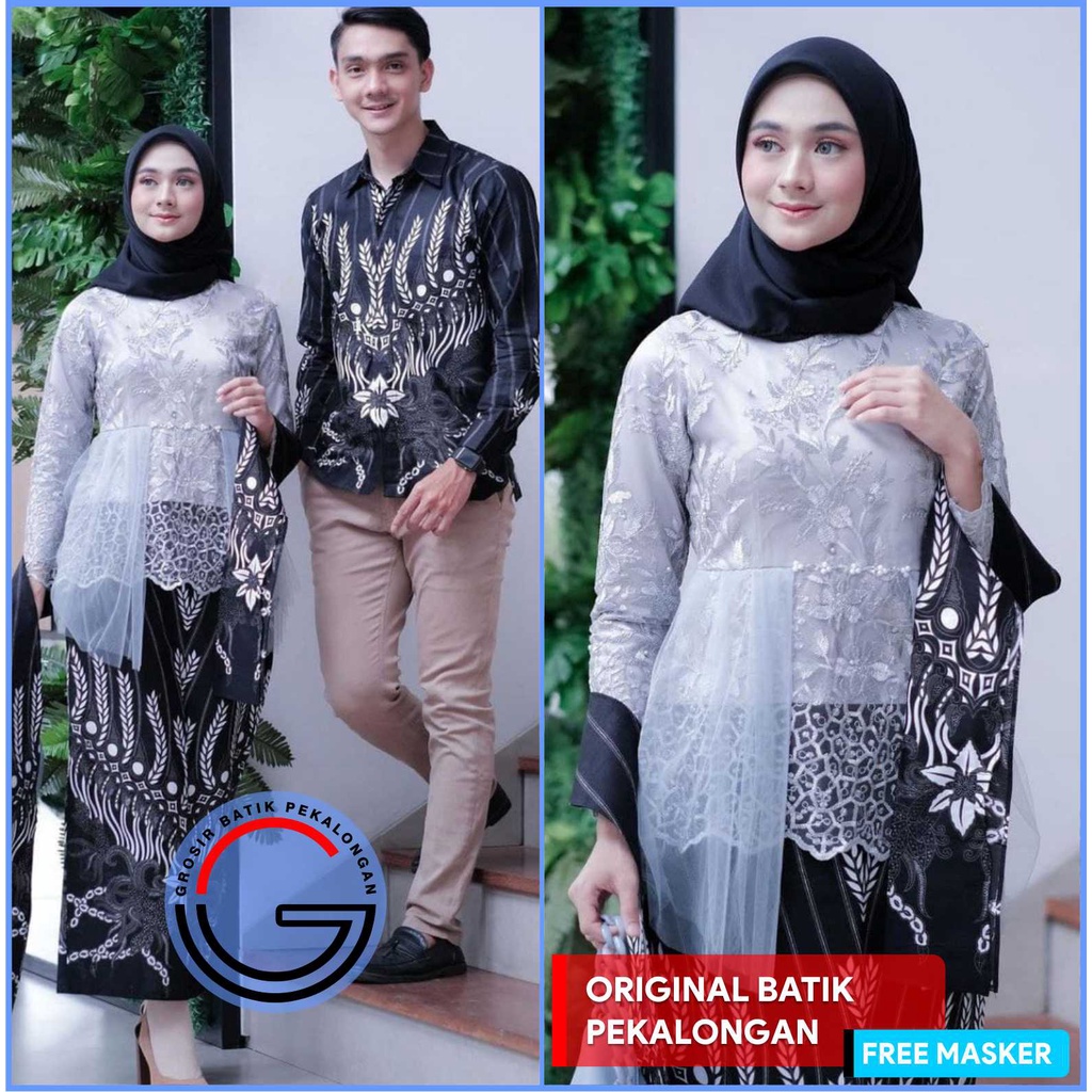 KEBAYA COUPLE SEMI PRANCIS Katun BAHAN KEBAYA SEMI FRANCE CORNELI COUPLE IZARA BATIK COUPLE