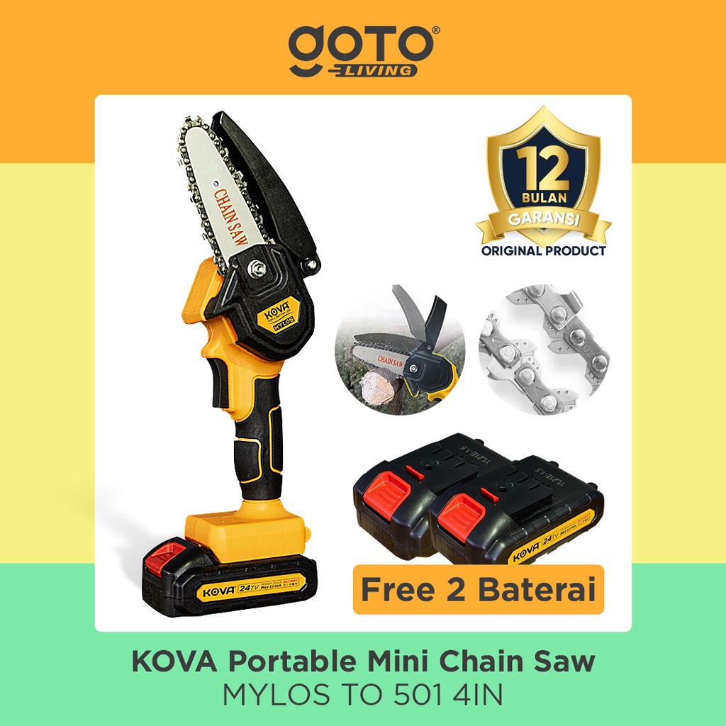 Kova Mylos TO 501 4 in 1 Portable Mini Chain Saw Mesin Gergaji Baterai
