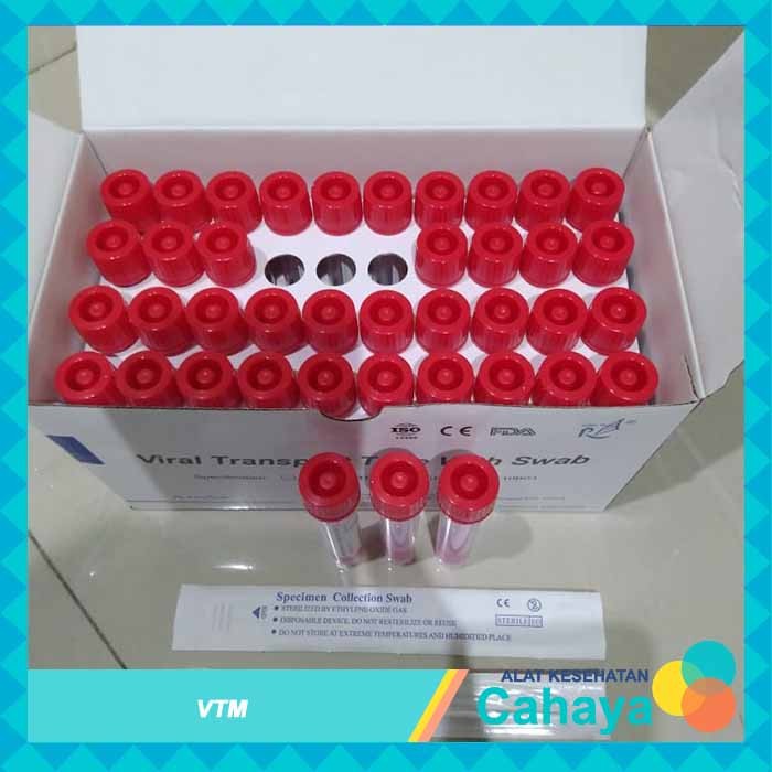 VTM Virus Transfer Tube + Swab Sterile isi 40