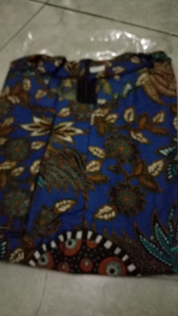 Ms Gamis Batik Sriwedari Maxi Jumbo Xxxl Ld 110 120. Resleting Belakang  Katun Sogan