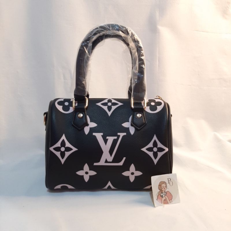 Louis Vuitton LV Mini Speedy monogram bicolor hand crossbody bag
