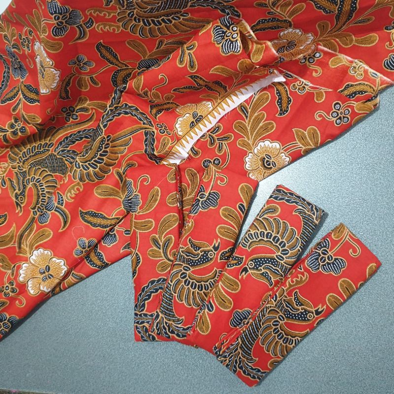 Kain Batik Banyumasan / Kain Bahan Batik Orange Prima Halus Lembut Khas Banyumasan